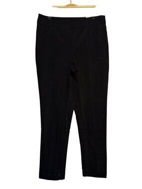 NWT Soft Surroundings Black Stretch Straight Leg Pants Size L